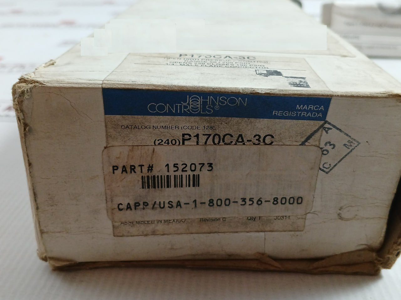 Johnson Controls P170Ca-3C High-pressure Control 50/500 Psig 152073