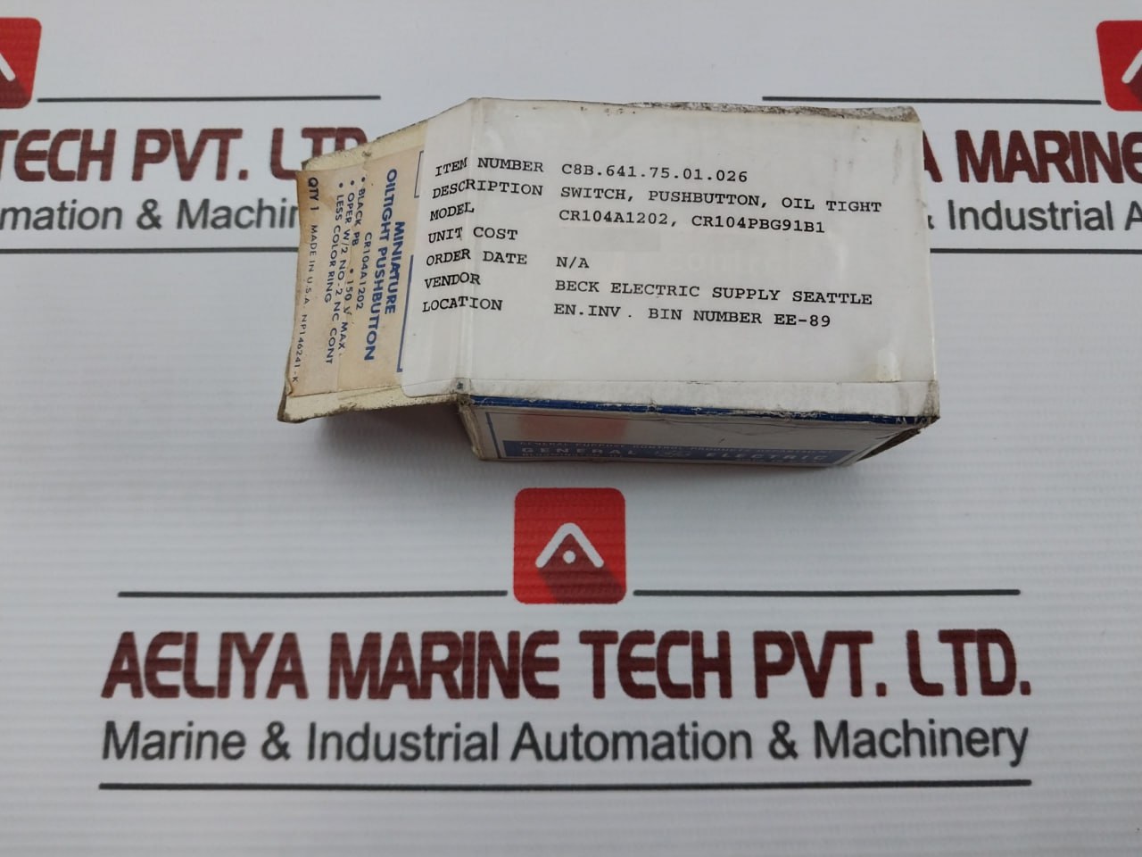 General Electric Cr 104 G Oil Tight Pushbutton Switch 750V