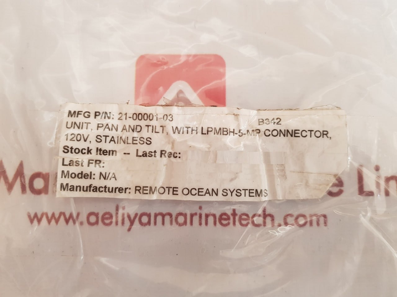 Remote Ocean Systems 21-00001-03 Pan And Tilt Unit Pt-10 120Vac 316Ss