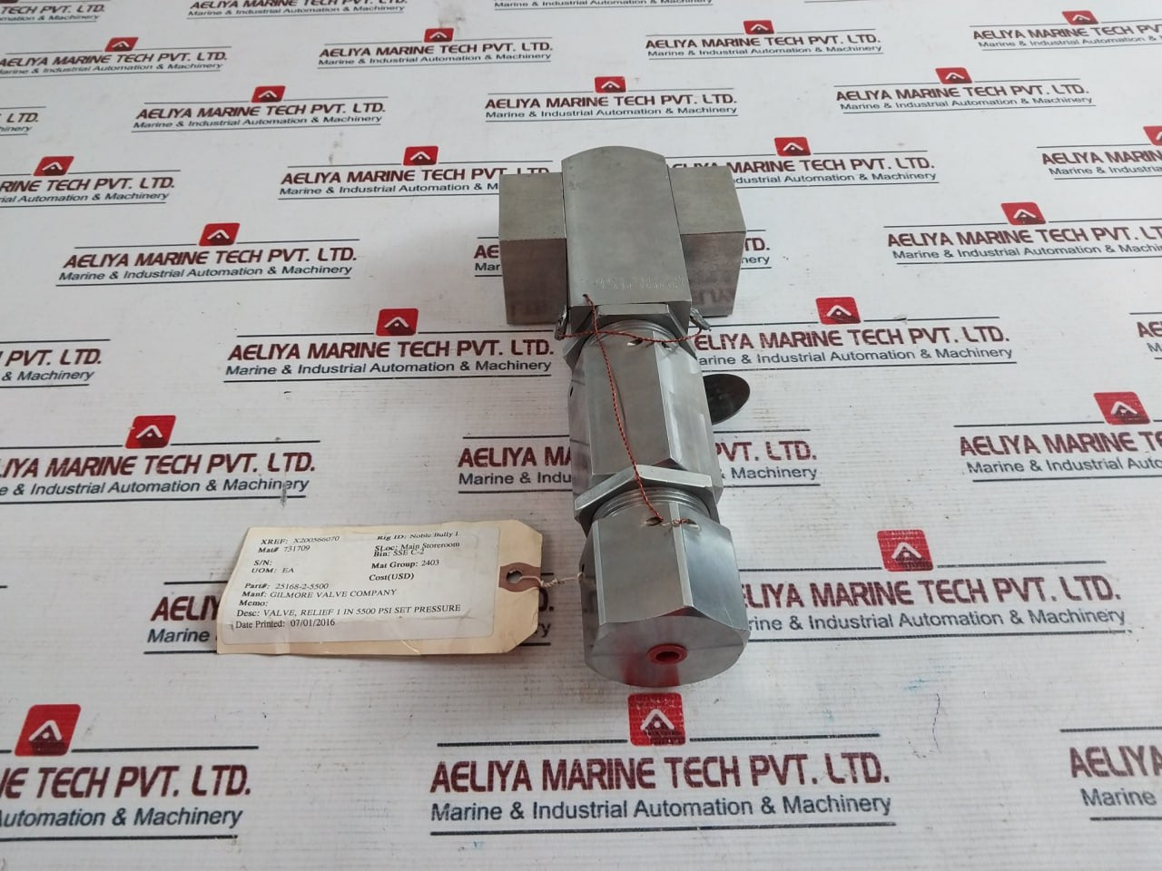 Gilmore 25168-2-5500 Pressure Relief Valve 6000 Psi