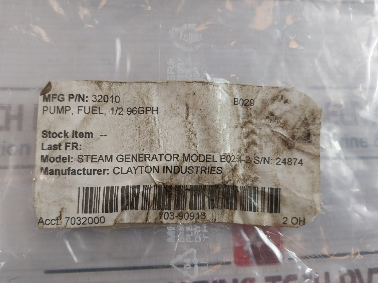 Tuthill 4103V135-cc-7 Fuel Oil Pump E0254-2