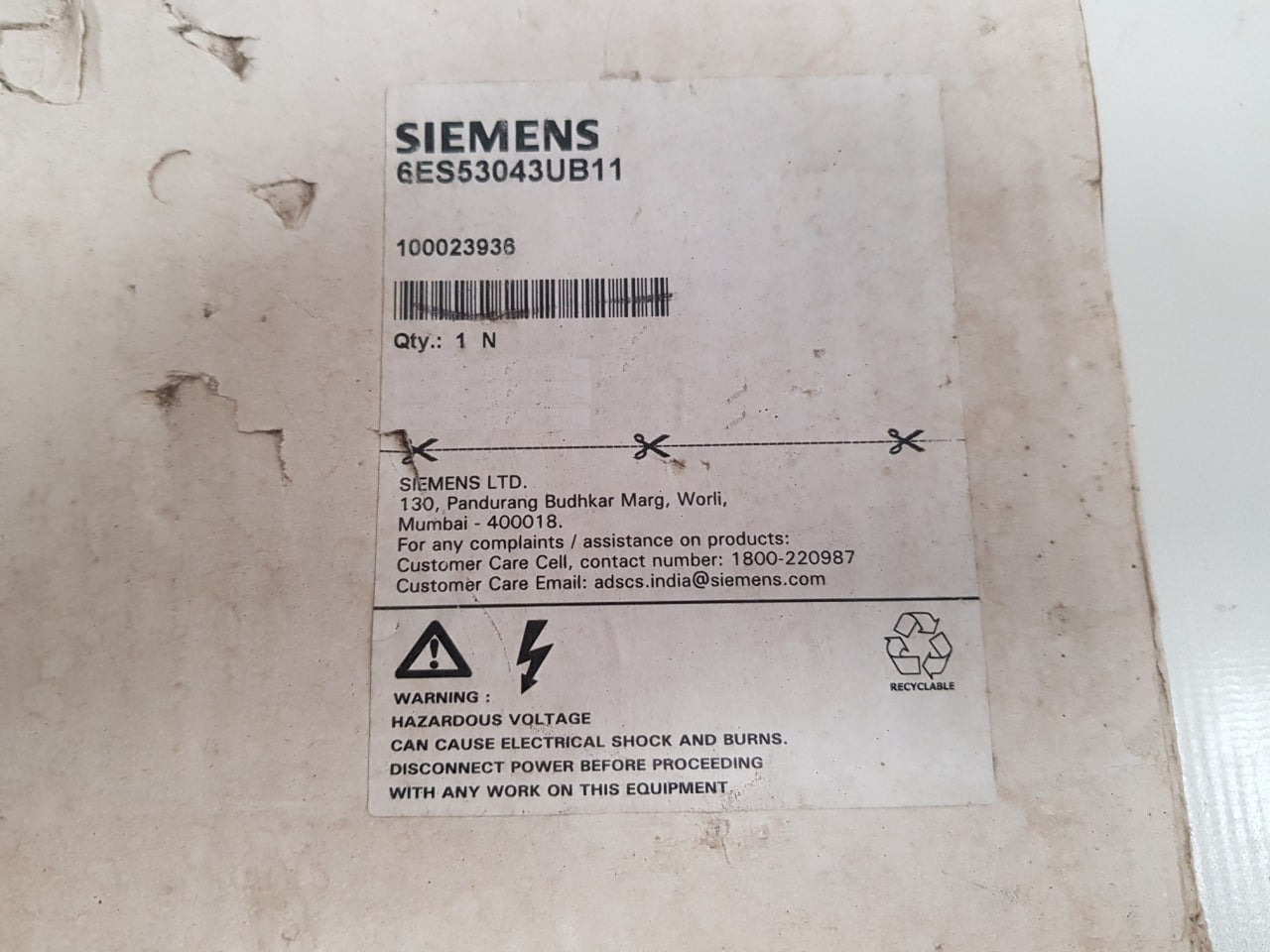 Siemens Simatic 6Es5304-3Ub11 Interface Module Ewk-x30