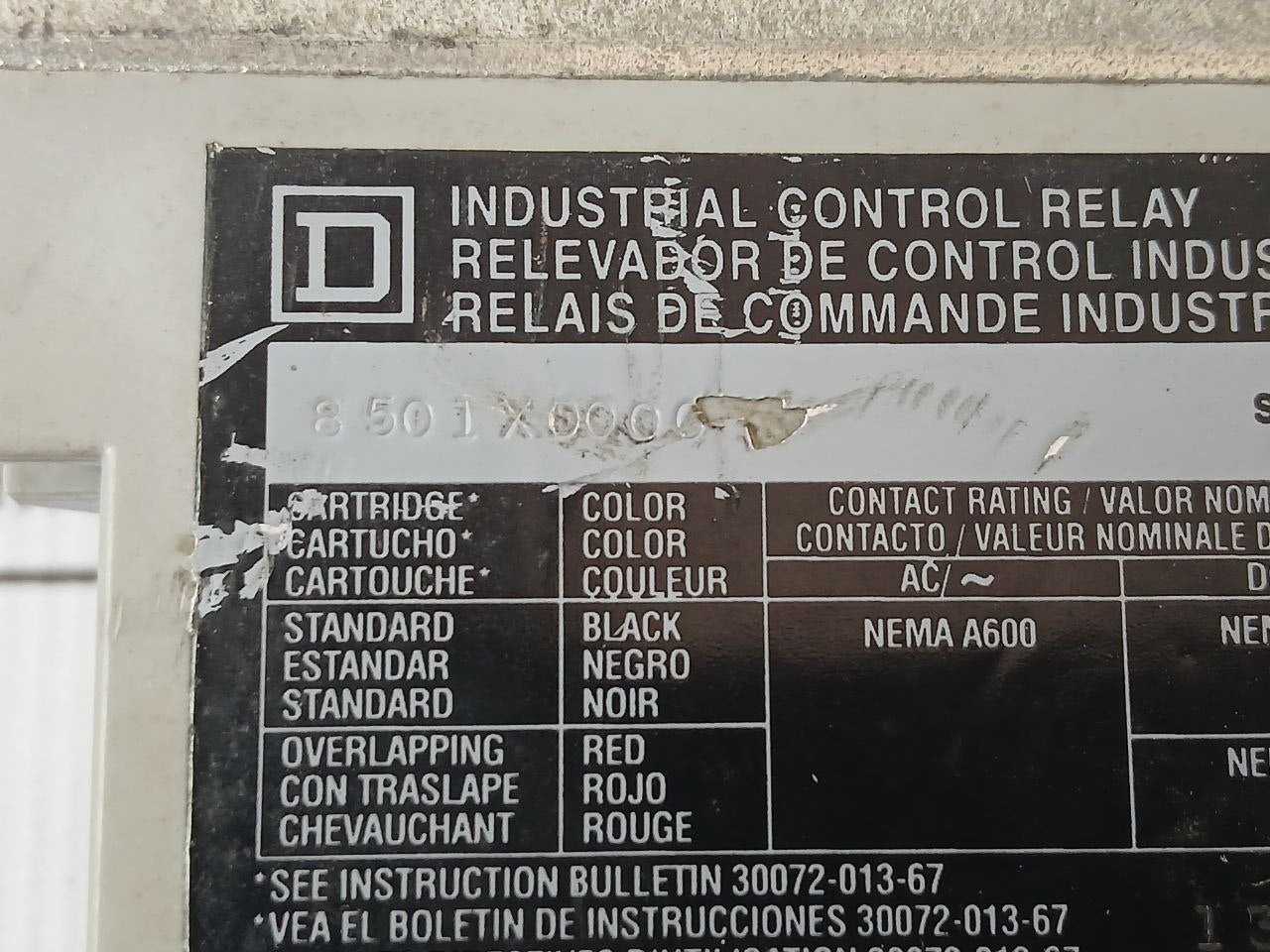 Industrial Control Relay 8-pole Square D 8501