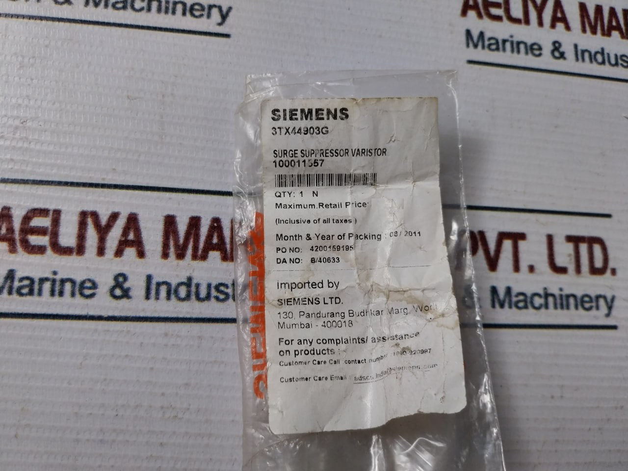 Lot Of 7X Siemens 3Tx4490-3G Surge Suppressor Varistor 24/48V