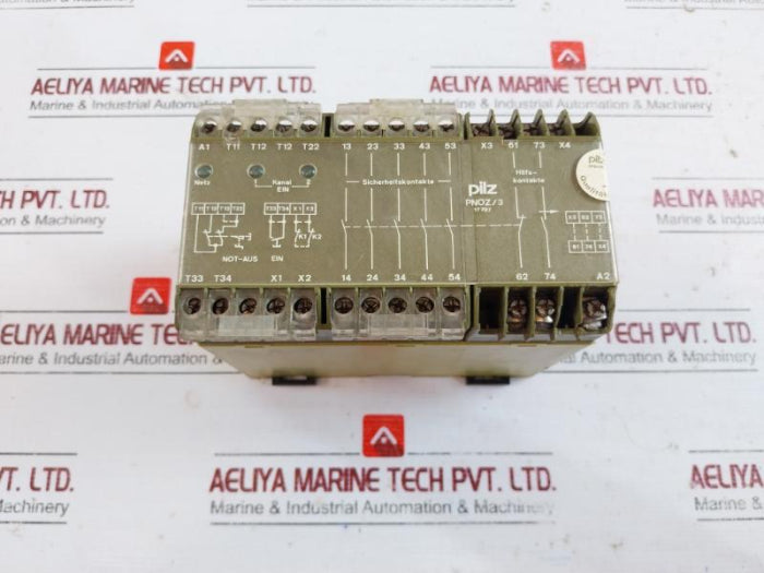 Pilz Pnoz/3 Safety Relay 24Vdc 5S 1Ö 1W 6Va 50-60Hz,250/380Vac 8/5A 2000Va 06145