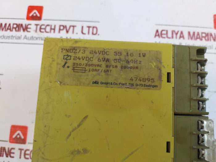 Pilz Pnoz/3 Safety Relay 24Vdc 5S 1Ö 1W 6Va 50-60Hz,250/380Vac 8/5A 2000Va 06145