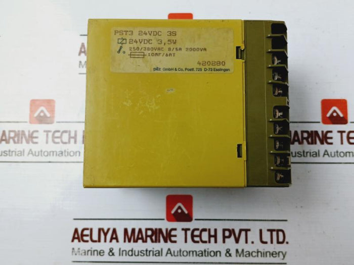 Pilz Pst3 24Vdc 3S Safety Relay 420280 250/380Vac 8/5A 2000Va