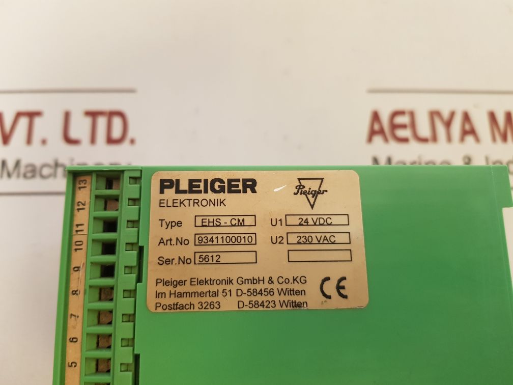 Pleiger Elektronik Ehs-cm Control Module 9341100010 Ac/Dc 230V/24V