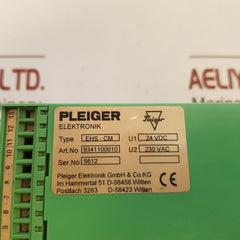 Pleiger Elektronik Ehs-cm Control Module 9341100010 Ac/Dc 230V/24V