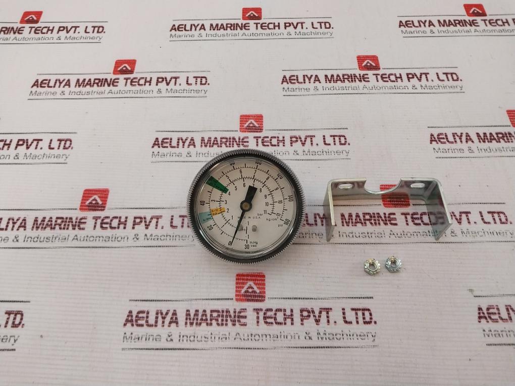 Pneumatech In.Hg Vac 30,0-160 Psi Pressure Gauge