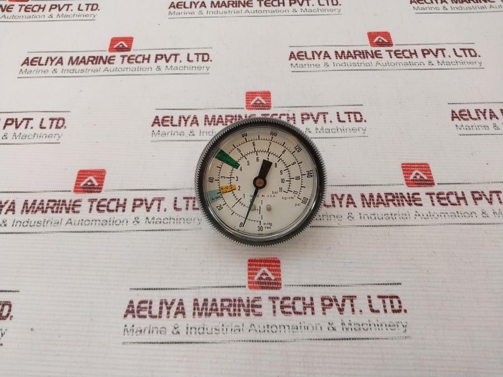 Pneumatech In.Hg Vac 30,0-160 Psi Pressure Gauge