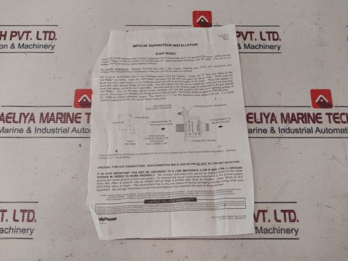 Polyphaser IS-B50LN-C2-MA Impulse Suppressor Dl2014000029326