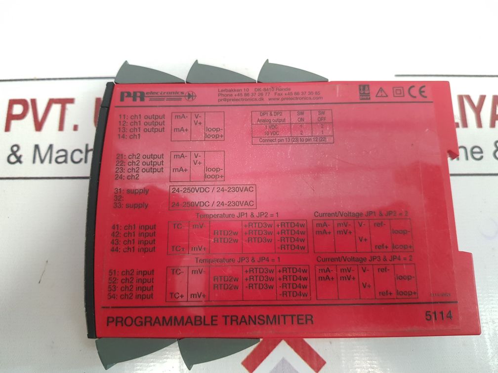 Pr Electronics 5114A Programmable Transmitter 5114S304/5114S504