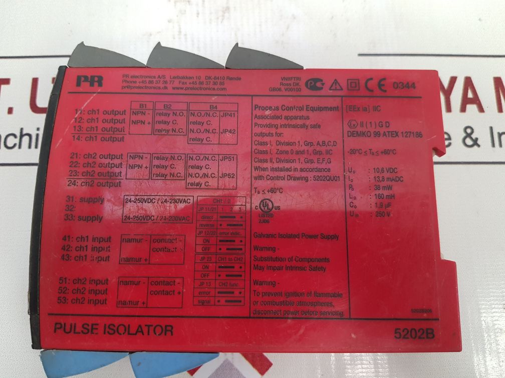 Pr Electronics 5202B Pulse Isolator 5202S206