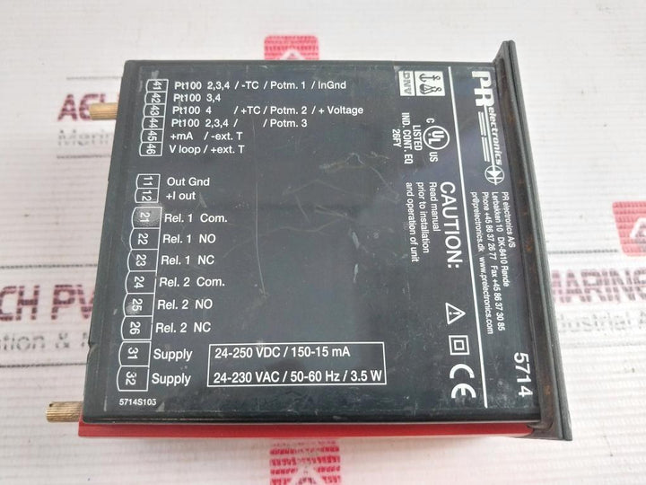 Pr Electronics 5714A Display Unit 24-230Vac/50-60Hz