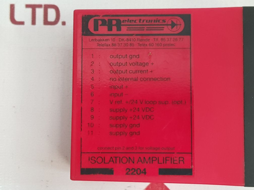 Pr Electronics 2204 Isolation Amplifier 2204 D2