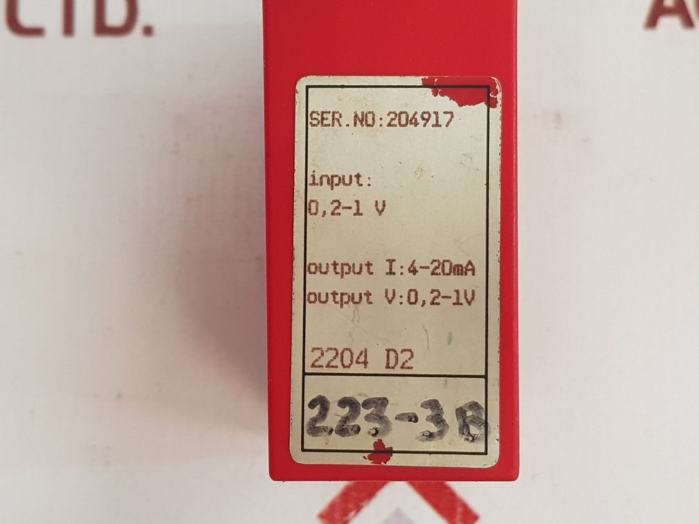 Pr Electronics 2204 Isolation Amplifier 2204 D2