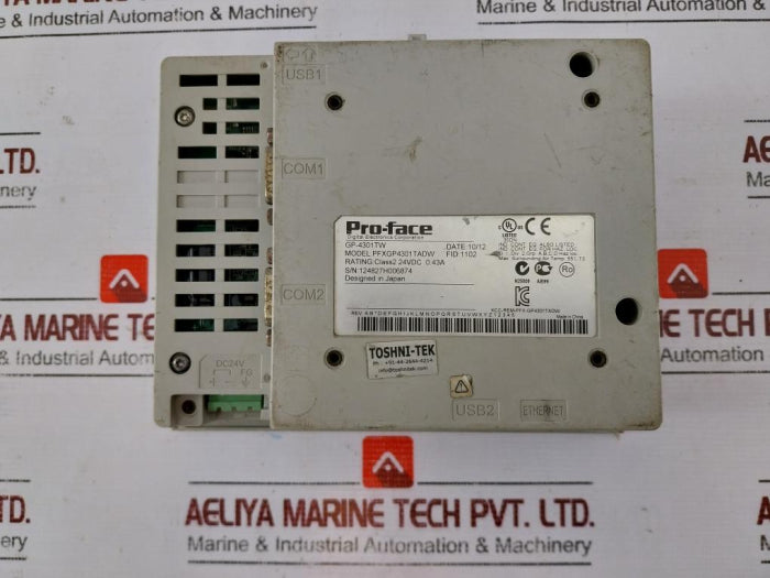 Pro-face Pfxgp4301Tadw Gp-4301Tw Hmi 24Vdc 0.43A