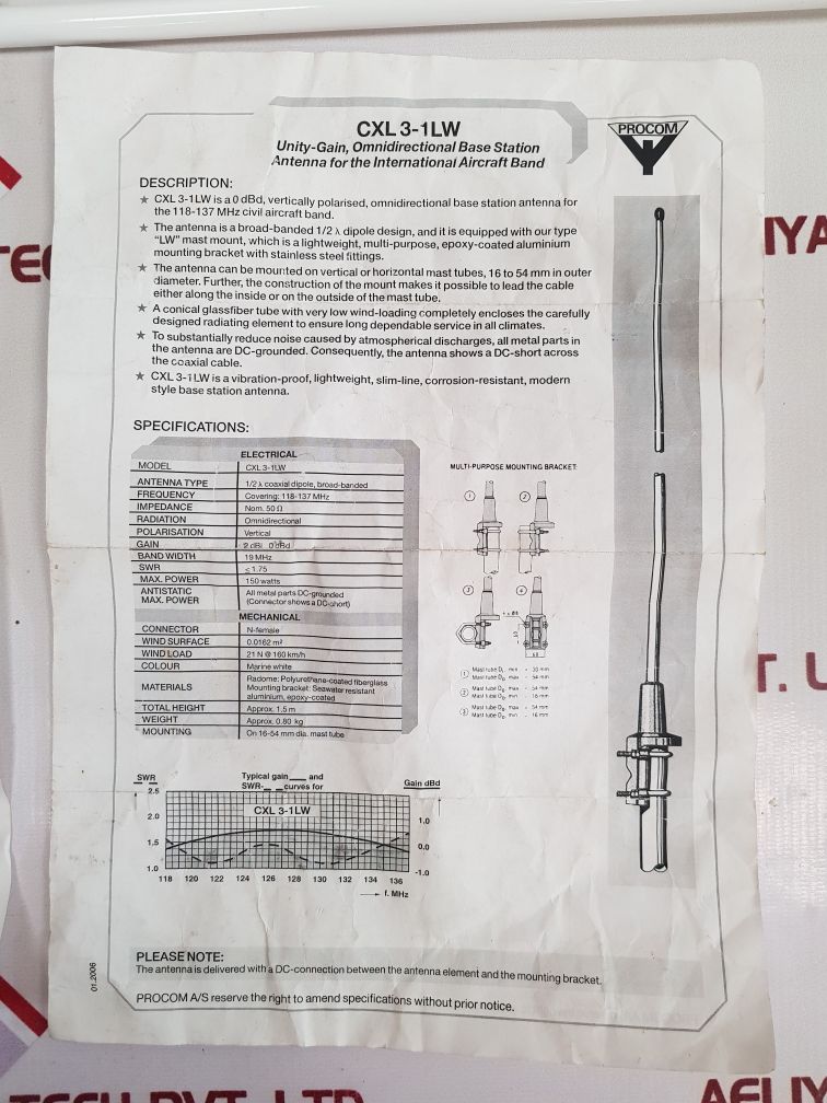 Procom Cxl 3-1Lw Base Station Antenna