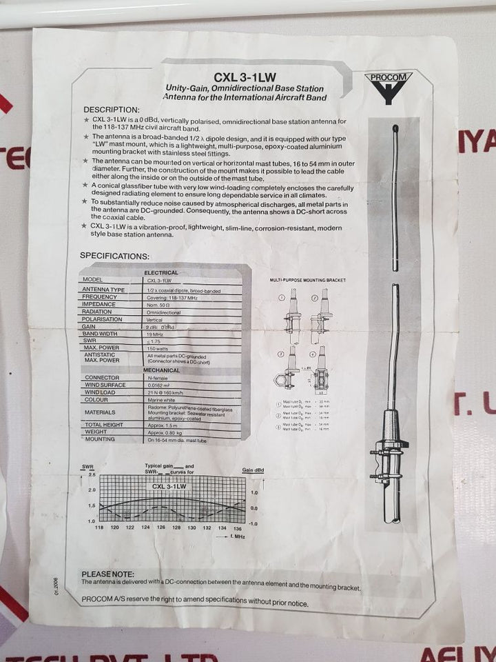 Procom Cxl 3-1Lw Base Station Antenna