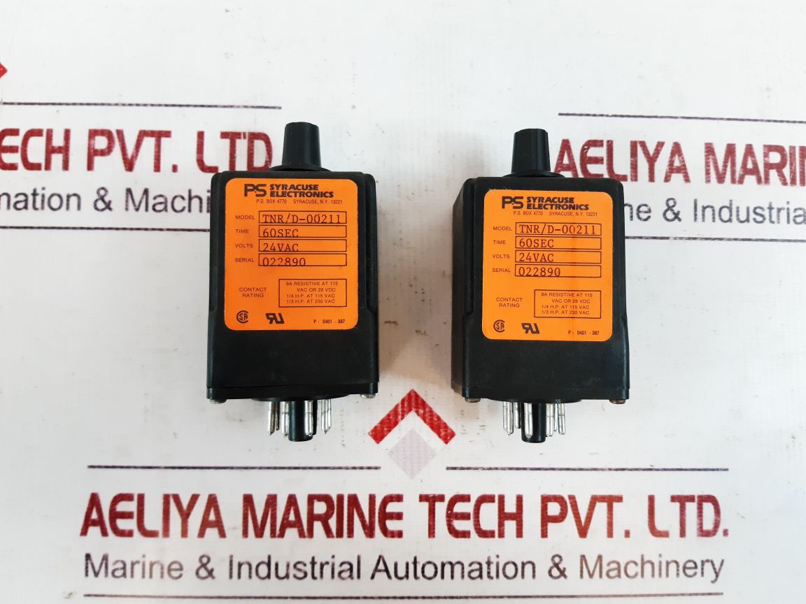 Ps Syracuse Electronics Tnr/D-00211 Timer Delay Relay