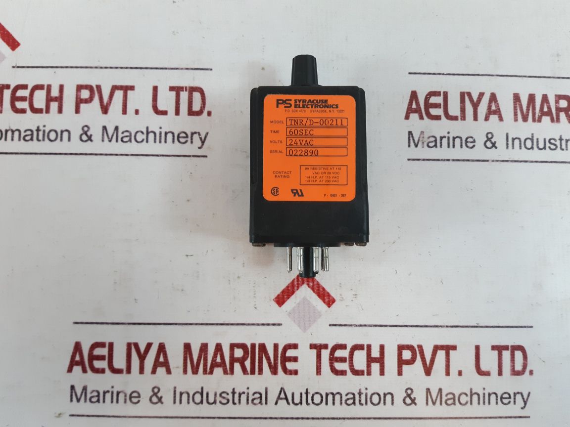 Ps Syracuse Electronics Tnr/D-00211 Timer Delay Relay