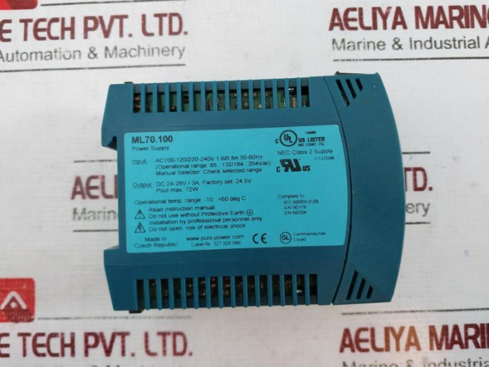 Puls Ml70.100 Power Supply Unit Ac 100-120/220-240V 1.6/0.8A 50-60Hz