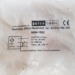 Pulsotronic 9964-1502 Proximity Switch Sensor New