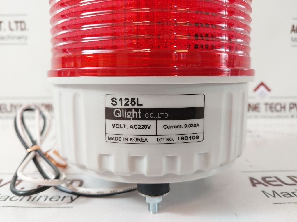 Qlight S125L Red Led Steady/Flashing Signal Light Ac220V 0.030A