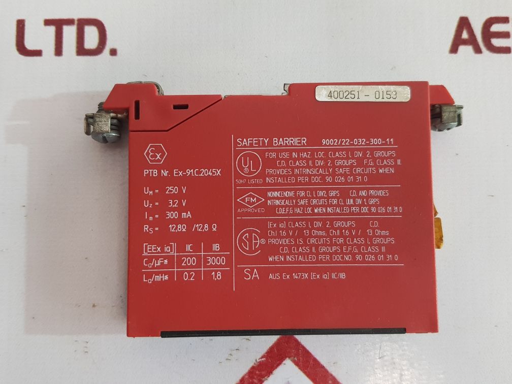 R.Stahl 9002/22-032-300-11 Intrinspak Safety Barrier 250 V