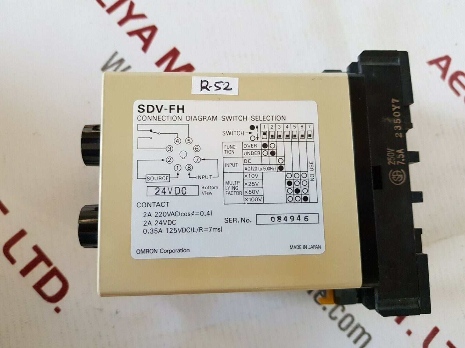 Omron sdv-fh2 voltage sensor 24vdc 220vac