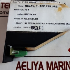 Raktek fo-1 phase failure relay