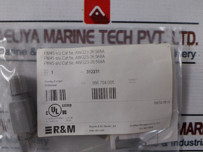 Reichle & De Massari 312231 Connector Awg23-26,568A
