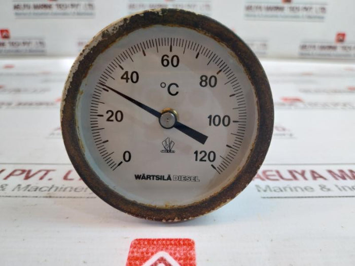 Rexo Therm 0-120°C Thermometer Temperature Gauge Wartsila Diesel