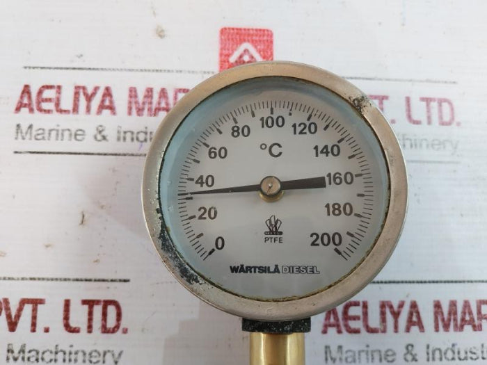 Rexo Therm 0-200°C Thermometer Temperature Gauge Ptfe