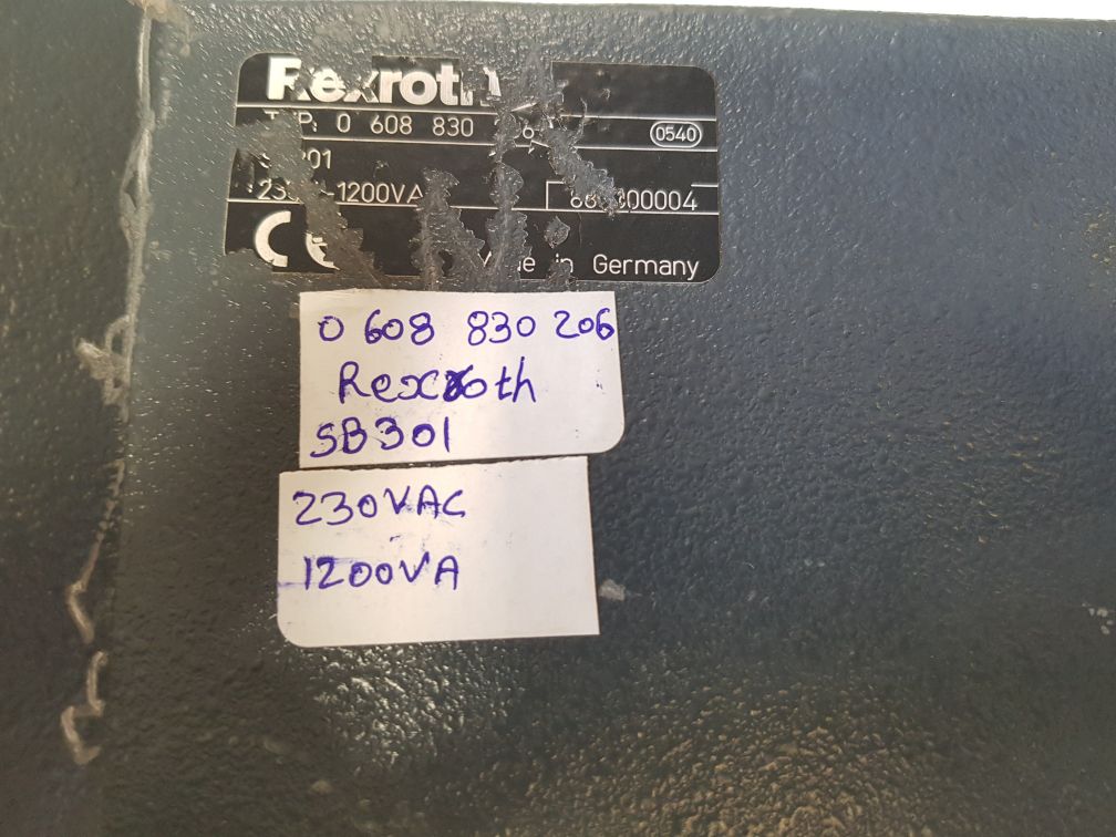 Rexroth 0 608 830 206 Rack Single Channel System Box SB301 230VAC 1200VA