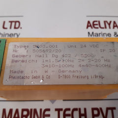 Rheintacho 5303.001 Speed Relay 24 Vdc