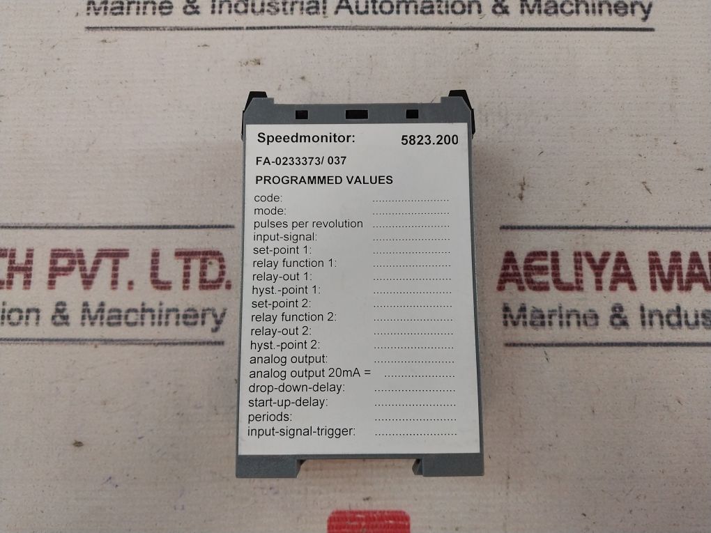 Rheintacho 5823.200 Programmable Speed Monitor 24V Dc 20 Ma
