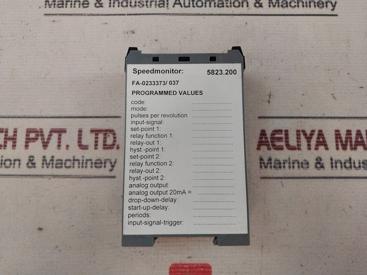 Rheintacho 5823.200 Programmable Speed Monitor 24V Dc 20 Ma