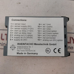 Rheintacho 5823.200 Programmable Speed Monitor 24V Dc 20 Ma