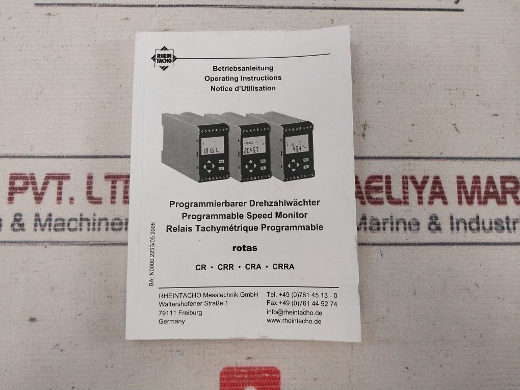 Rheintacho 5823.200 Programmable Speed Monitor 24V Dc 20 Ma