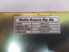 Rolls-royce/Aquamaster Mpc-210 Item Ref: A 7021101, Order Code: Kgk 514 9869