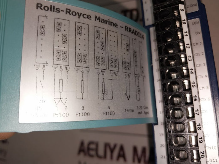 Rolls-royce Rradi16 Interface Card 4-20 Ma Pt100