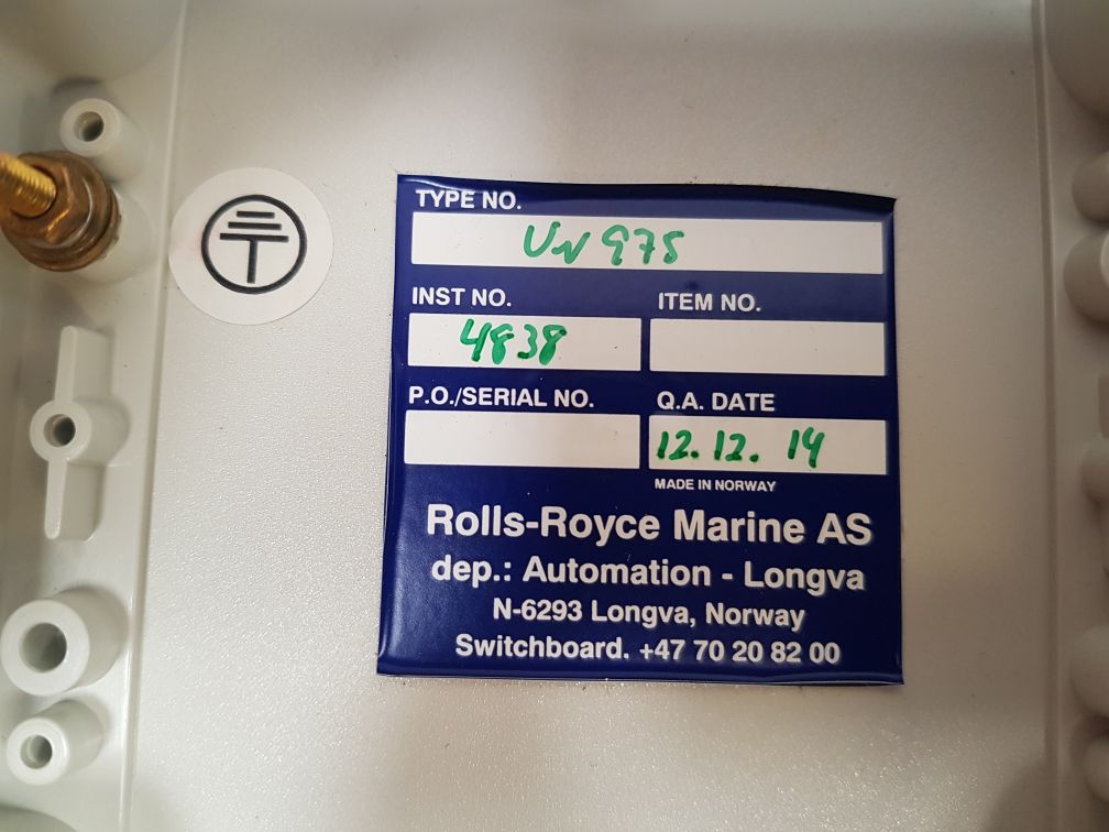 Rolls-royce Un975 Alarm Panel