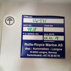Rolls-royce Un975 Alarm System