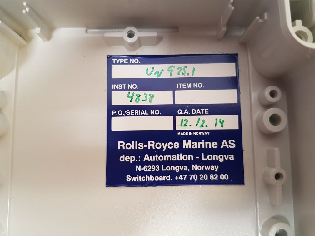Rolls-royce Un 925.1 Acon Buzzer Panel