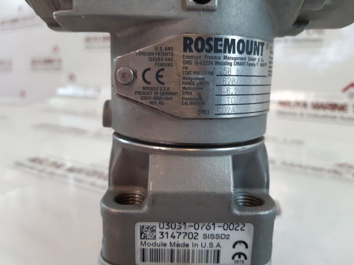 Rosemount 3051/3001 Pressure Transmitter 03031-0761-0022 Ip 66