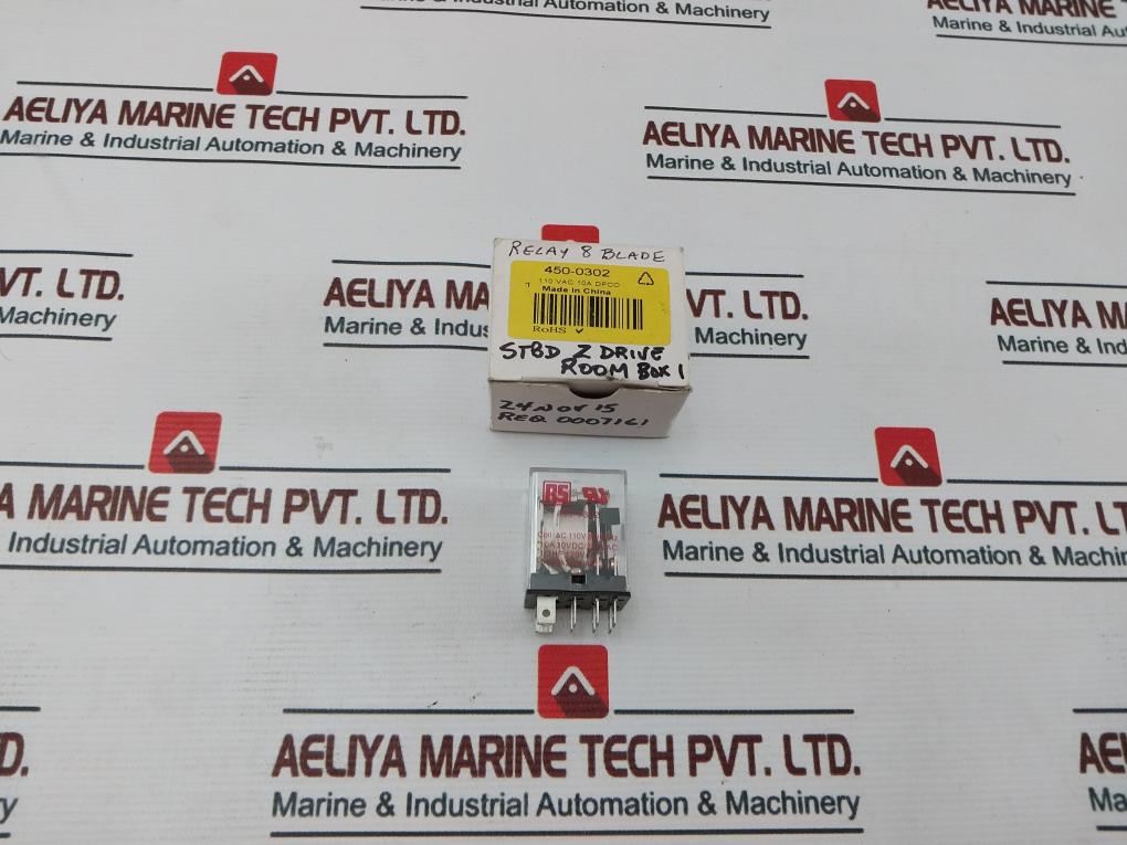 Rs 450-0302 Plug In Power Relay 110-120V
