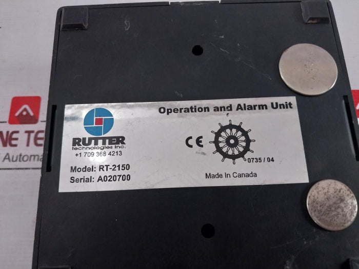 Rutter Rt-2150 Voyage Data Recorder Operation And Alarm Unit