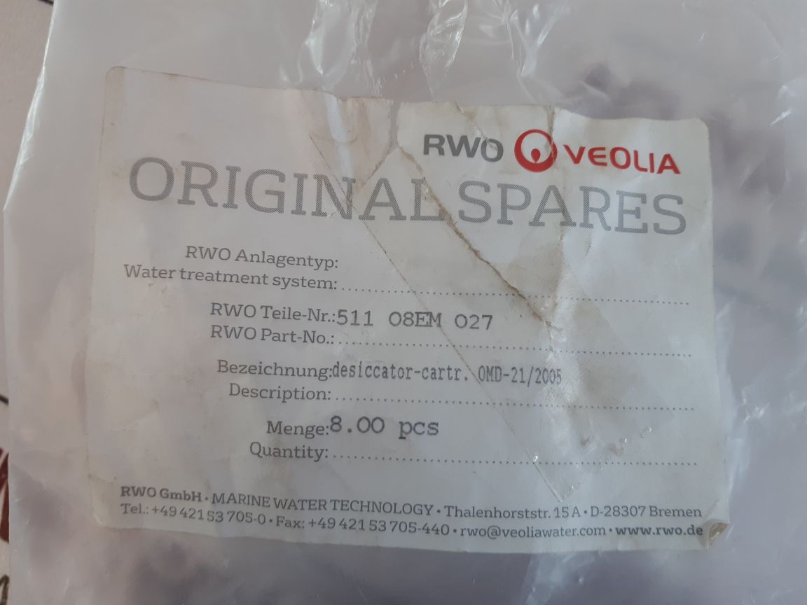 Tropack Packmittel 4440-12-158-5265 Desiccant Cartridge 511 08Em 027